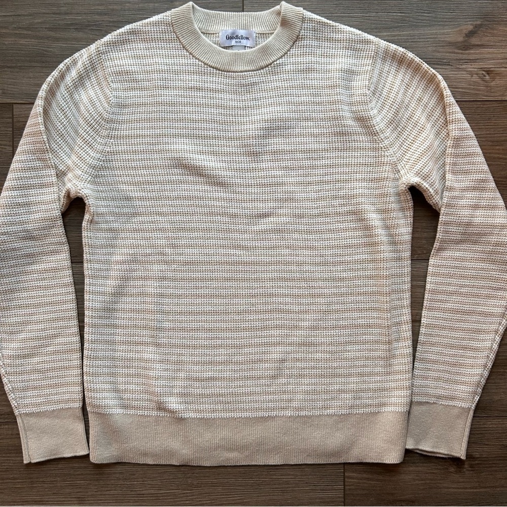Goodfellow | Everyday Crew Neck in Beige Cream Tan (Small) - Picture 7 of 10
